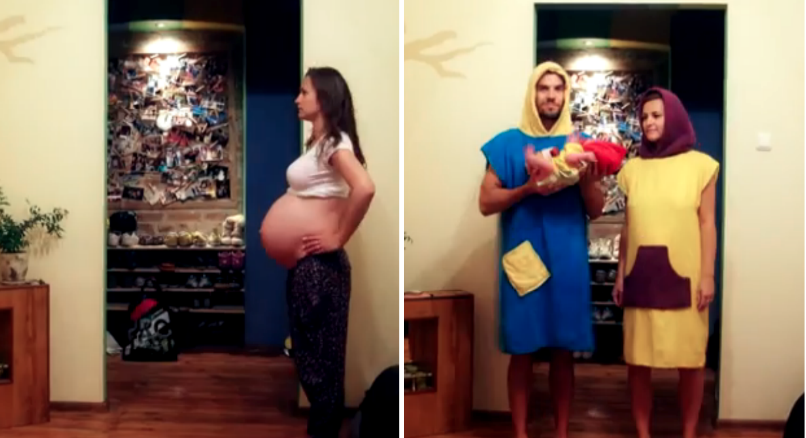 Paret dokumenterar sin graviditet.